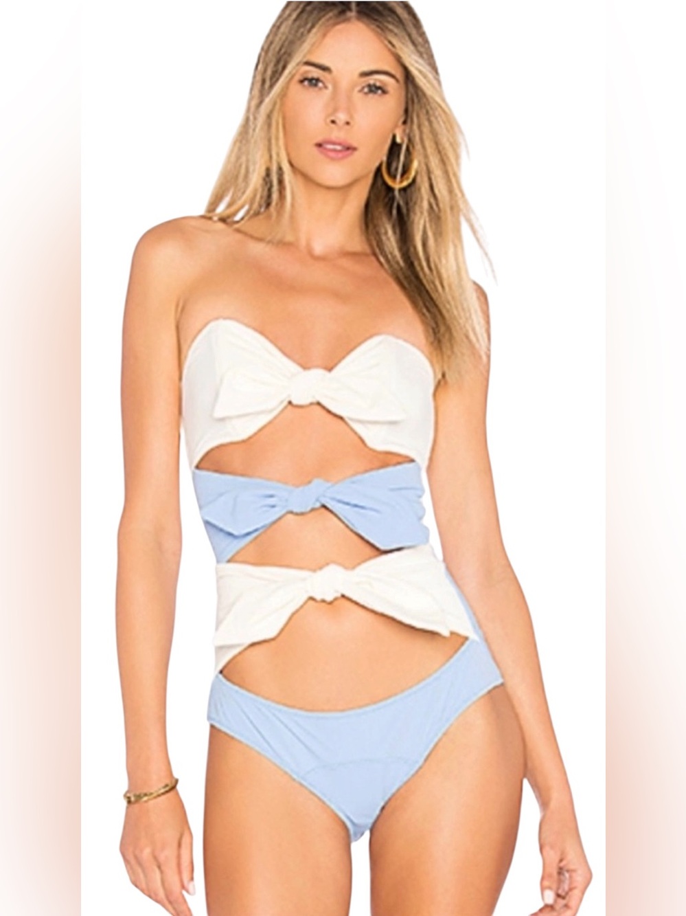 Lisa Marie Fernandez Strapless Bow Cutout One-Piece Swimsuit - Picture 3 of 12